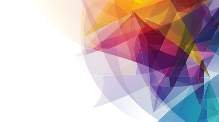 Fototapete - Vibrant Geometric Abstract Background with Interlocking Polygonal Shapes and Gradients Minimalist Template with Dynamic Asymmetric Balance and