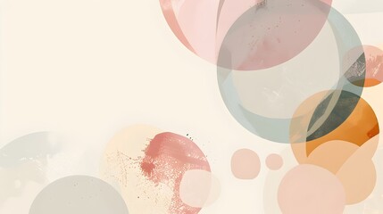 Fototapete - Elegant and Understated Abstract Background with Geometric Shapes and Muted Color Tones for Copyspace and Flat Design Graphic description This image