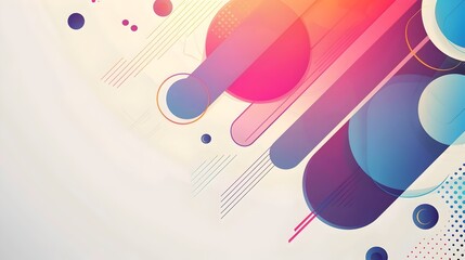 Fototapete - Striking and Layered Abstract Geometric Background with Dynamic Composition and Vibrant Color Palette