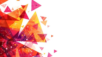 Fototapete - Vibrant Dynamic Abstract Geometric Design with Intersecting Angular Shapes and Bold Colorful Composition