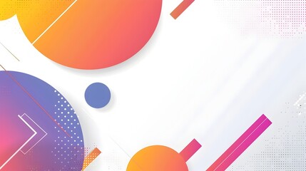 Leinwandbilder - Captivating abstract geometric background with gradient overlapping forms and minimalist flat design in white setting