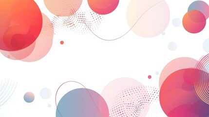 Poster - Intertwining Organic Shapes in Gradient Color Scheme Minimalist Design Template