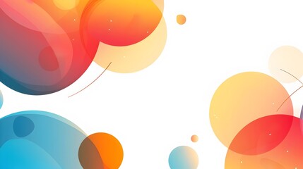 Poster - Vibrant Organic Shapes in Minimalist Geometric Template with Copyspace for Graphic Design