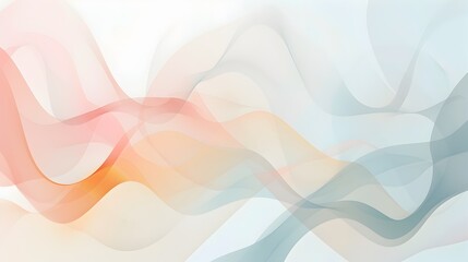 Aufkleber - Fluid Abstract Background with Geometric Shapes and Centered Composition in Pastel Color Scheme