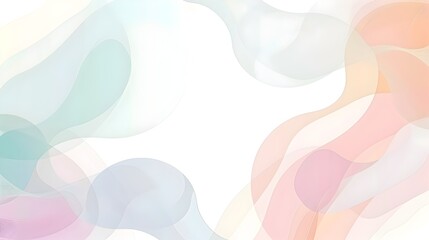 Poster - Fluid Abstract Geometric Template with Pastel Color Scheme and Minimalist Layout
