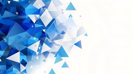 Leinwandbilder - Geometric Abstract Patterns in Shades of Blue with Ample Copy Space and Minimalist Design