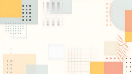 Poster - Minimalist Geometric Abstract Background with Pastel Color Palette and Centered Framing