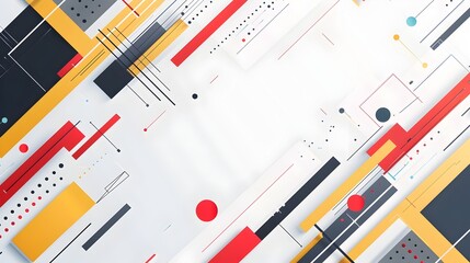 Poster - Geometric Abstract Background with Dynamic Intersecting Planes and Graphic Compositional Layout