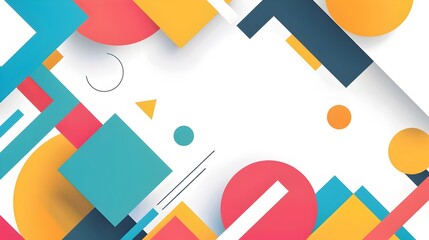 Poster - Abstract Geometric Template with Vibrant Copyspace and Rule of Thirds Composition