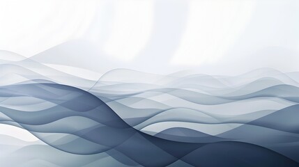 Leinwandbilder - Serene Abstract Landscape with Organic Shapes and Soft Gradients in Minimalist Graphic