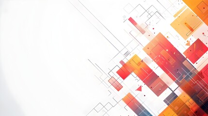 Poster - Striking Abstract Geometric Template with Ample Copyspace and Visually Compelling Tension