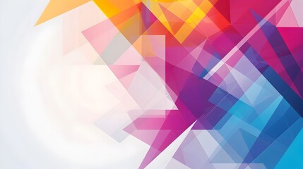 Aufkleber - Captivating Geometric Abstraction with Vibrant Color Palette and Copyspace for Layout Design