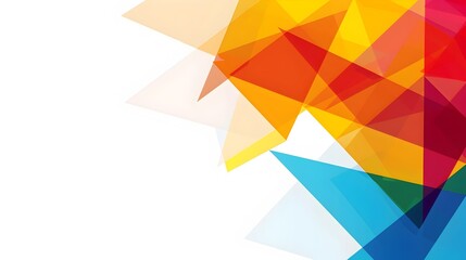 Poster - Captivating Geometric Backdrop with Vibrant Polygon Patterns and Ample Copyspace