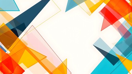 Poster - Mesmerizing Geometric Abstract Background with Bold Color Palette and Contemporary Visual Composition