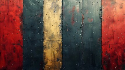 Aufkleber - Vibrant Abstract Grunge Textured Background with Distressed Vintage Splatter Art Effect