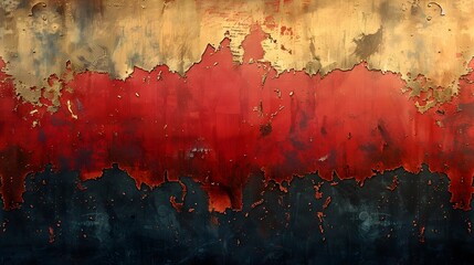 Poster - Vibrant Grunge Texture Abstract Background with Distressed Peeling Paint and Dramatic Moody Colors