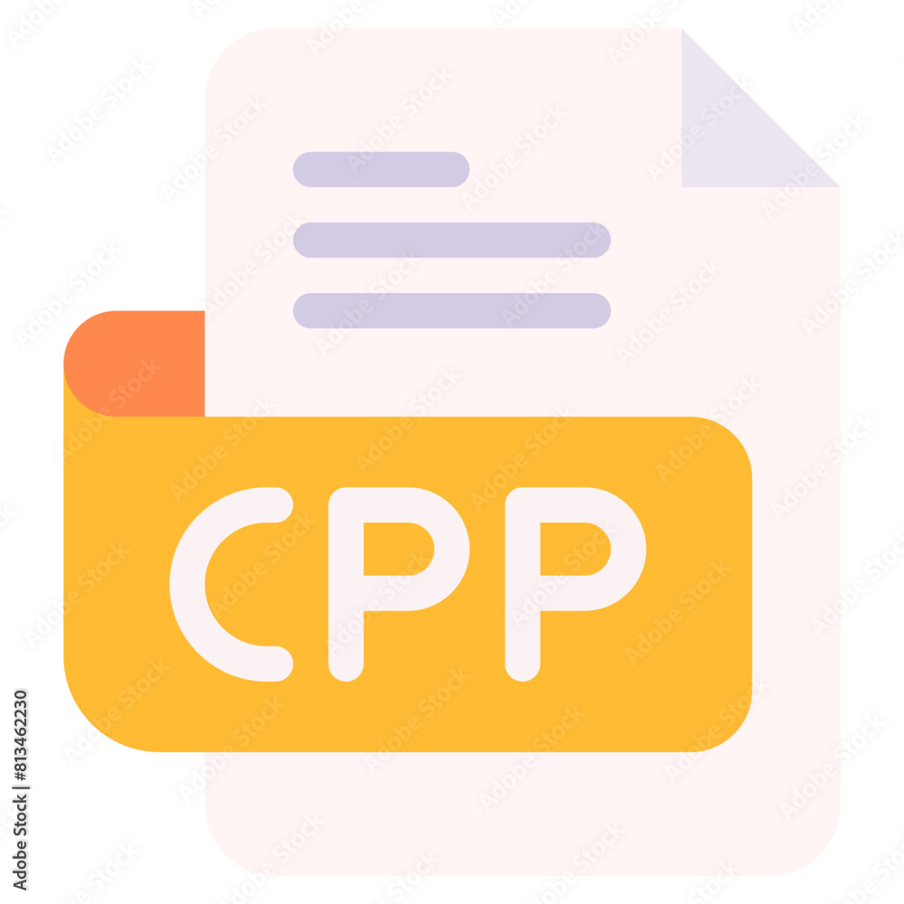 Vector Icon cpp, file type, file format, file extension, document Stock ...