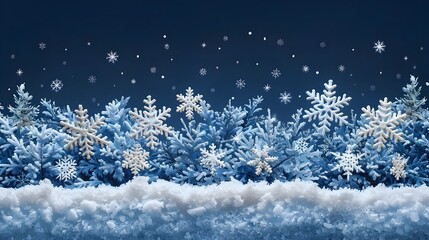 Aufkleber - Ethereal Winter Wonderland Snowflake Backdrop for Christmas and Seasonal Themes