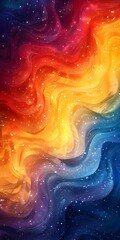 Fototapete - Vibrant Cosmic Gradient and Noise Abstract for Wallpaper Poster and Digital Design