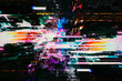 Vibrant Abstract Digital Art Explosion in Neon Colors