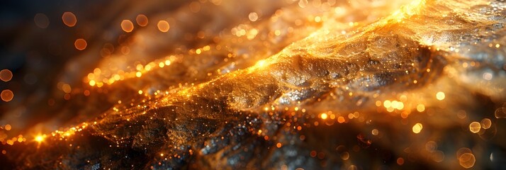 Aufkleber - Mesmerizing Vintage Glimmering Golden Background with Ethereal Radiance and Celestial Splendor