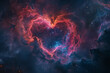 Radiant Heart Nebula in Deep Space Cosmic Wonders and Starry Skies