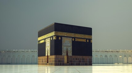 Wall Mural - Holy Kaaba in Mecca, Saudi Arabia , minimalist.