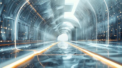 Leinwandbilder - A virtual infrastructure. Epic composition, unusual angles. Generative AI.