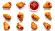 © Oleksiy - Collage of tasty nuggets served with ketchup on white background