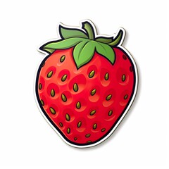 Sticker - cartoon strawberry sticker