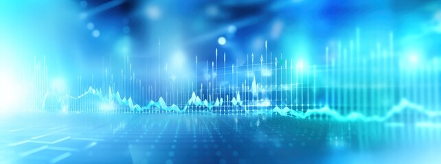 Wall Mural - light blue abstract medical and healthcare who science or finance charts background