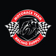Moto Race Logo Design. Motor sport Illustration Logo Vector