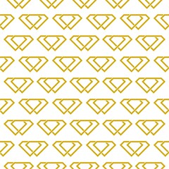 Canvas Print - Logo design line diamond seamless pattern