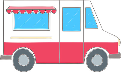 illustration of food truck