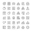 Elections icons set. Vector line icons. Black outline stroke symbols