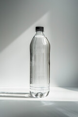 Wall Mural - Empty plastic water bottle mock up isolated on a white background