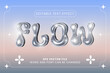 © yustika - Flow 3d glossy holographic inflated editable vector text effect