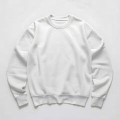 White sweatshirt mockup isolated on a white background