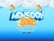 © prolific studio - vector illustration,Banner Monsoon season Offer or Sale for Monsoon season.