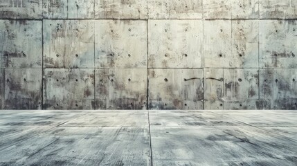 Concrete wall and floor as abstract background, empty grunge interior