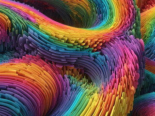 Abstract surreal spiral colorful background pattern, Generative AI