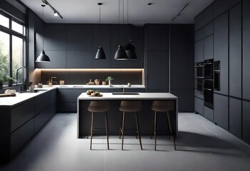 Poster - modern kitchen interior