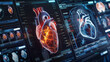 collection of images illustrating diverse treatments for heart disease. Concept Cardiovascular Treatments