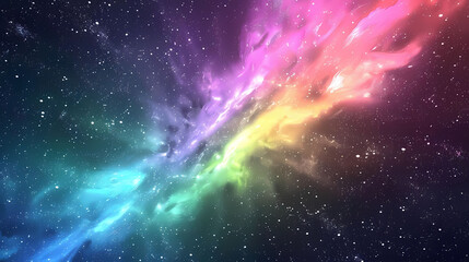 Wall Mural - abstract galactic auroras in the night sky