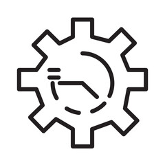 Wall Mural - Data Gear Report Line Icon