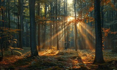 Wall Mural - trees in the forest