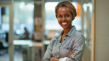 Poster - A Confident Professional Woman Smiling