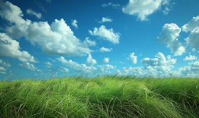 Wall Mural - grass and sky