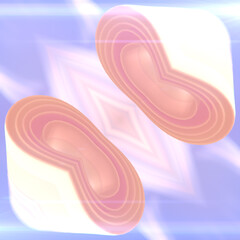 Aufkleber - Kaleidoscopic pattern of three-dimensional colored fabric stripes flying in the wind. 3d rendering digital illustration