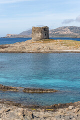 Wall Mural - Stintino beach in the north of Sardinia, Italy